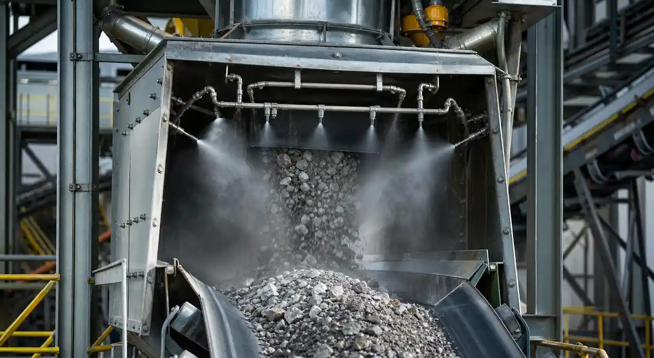 Clinker cooling spray system