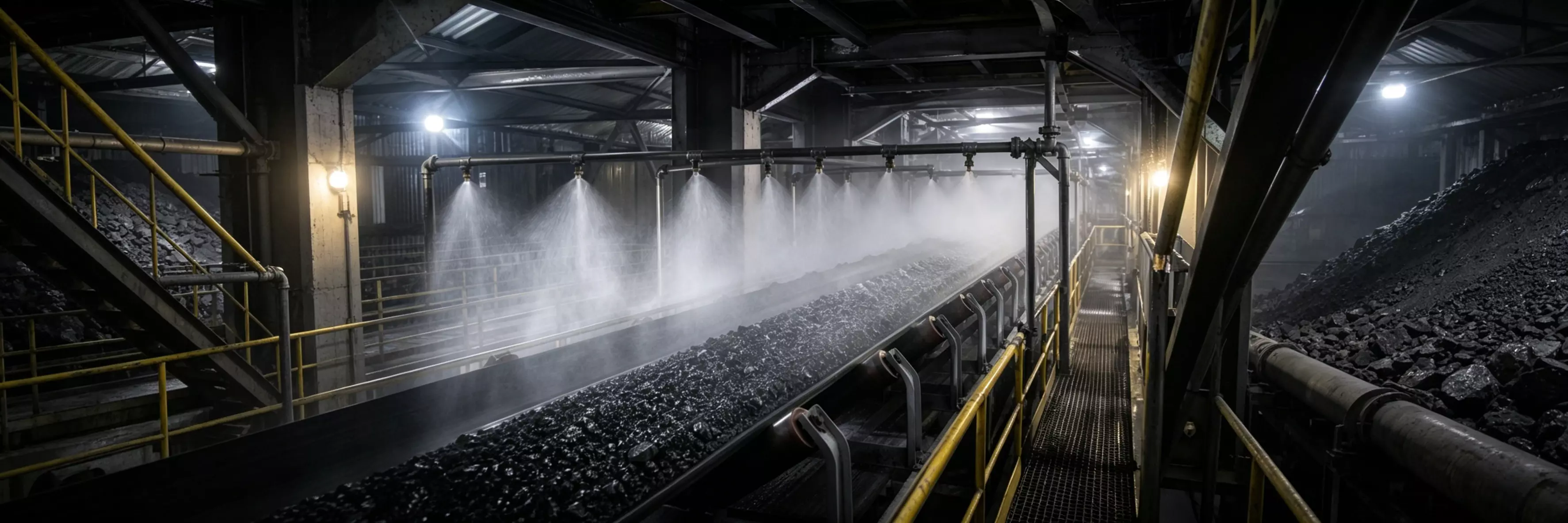 Sistemas y Boquillas de Supresión de Polvo por Pulverización Industrial